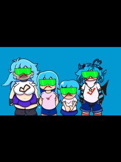 [x]Green glasses meme - Sky, Pow Sky FNF Rule 34 | Meme Friday Night ...