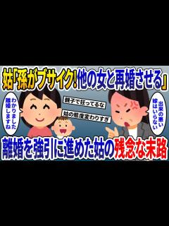 [x]同居の姑「孫がブサイク！違う女と再婚させるから離婚しろ！」→即離婚して絶望的な事実を伝えた結果w【2chスカッとスレ・ゆっくり解説 ...